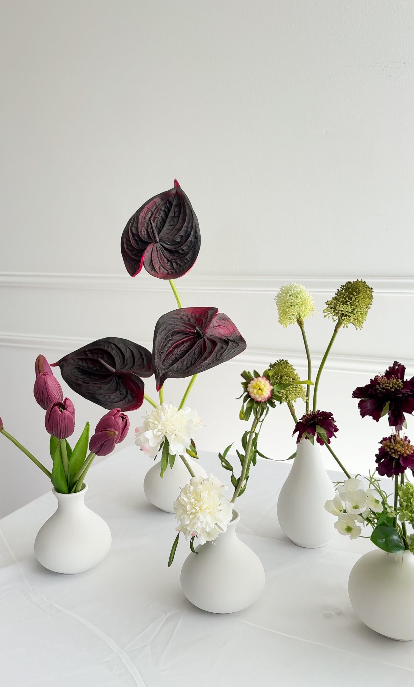 The Midnight Garden Bud Vase Florals (Set of 10)