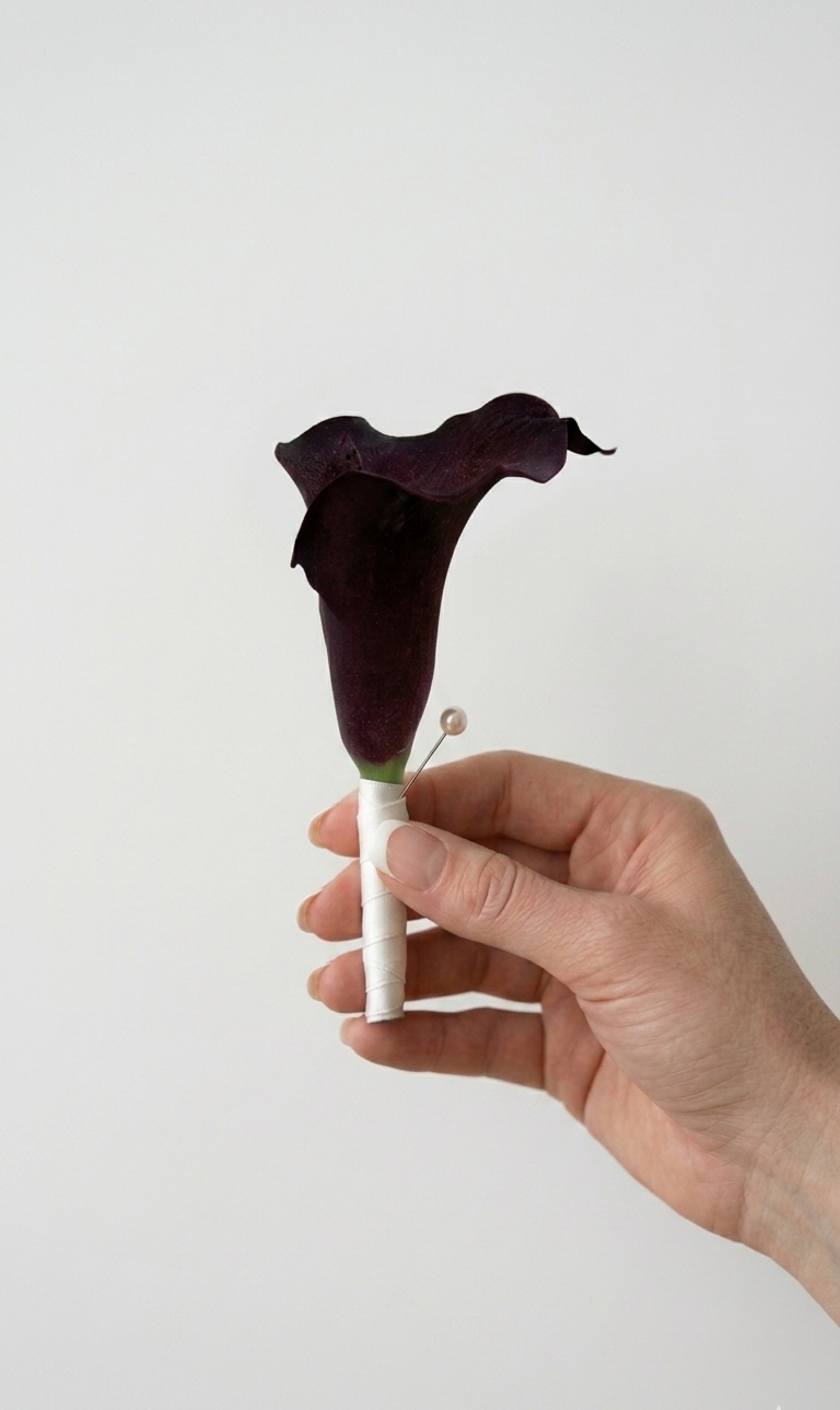 The Midnight Garden Boutonniere
