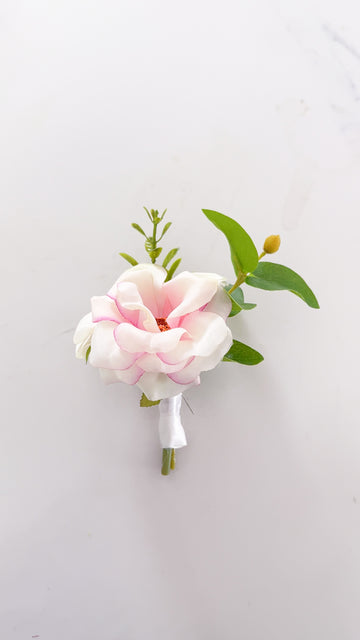 The Garden Blush Boutonniere